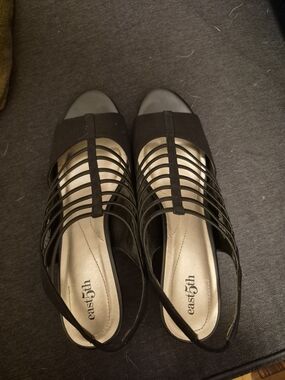 East 5th Black Multi-Strap Slingback Flats